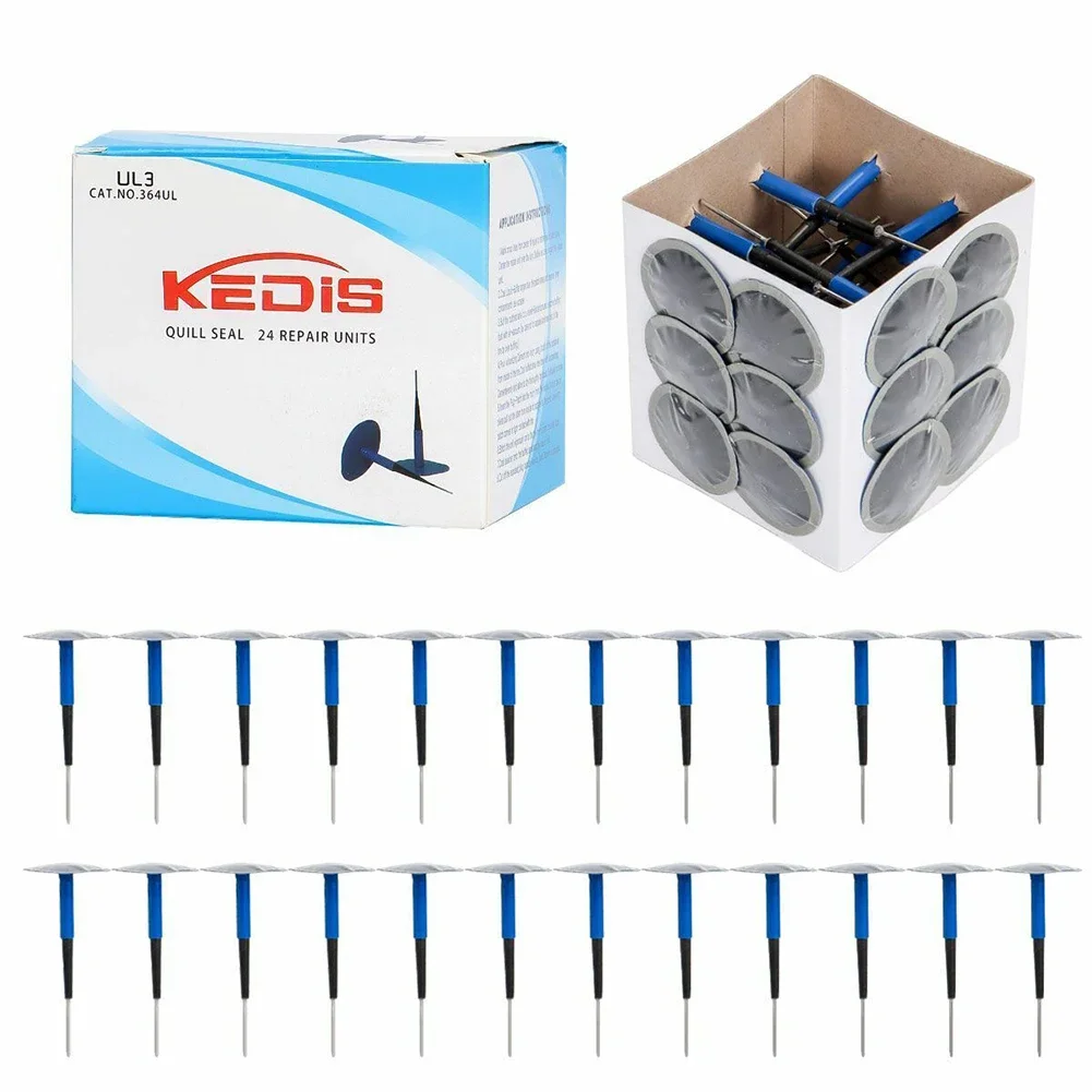 Lightweight Multifunctional Professional Replacement Patch Tyre Plug Wear Resistance 24 Pcs/1 Set High Temperature