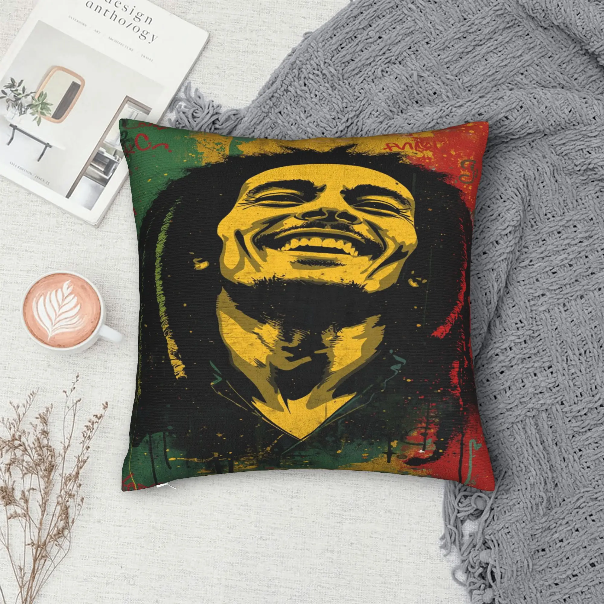 B-Bob M-Marley Singer Pillowcases  Vintage Pillow Case For Living Room Chair Comfy Pillow Cover