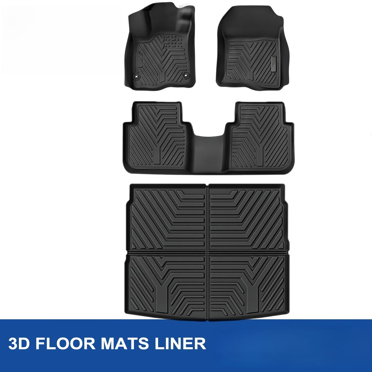 

Комплект из 4 3D-ковриков для пола + коврик в багажник для Honda CR-V 2023-2026 из всепогодной резины TPE