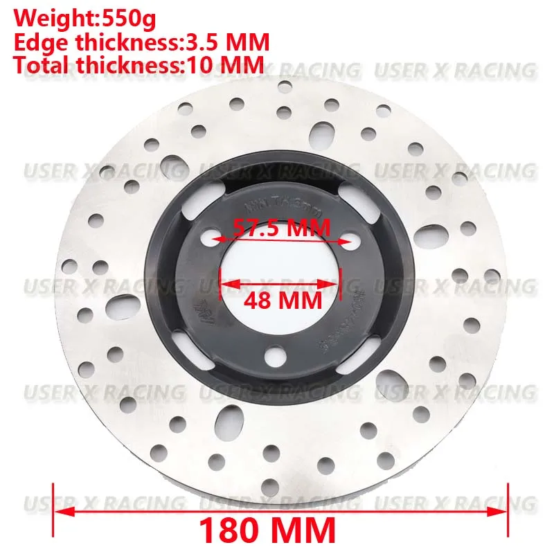 USERX Universal Motorcycle Front Rear 180mm Brake Disc rotor for ATV UTV Buggy go Kart racing Four Wheel Bicycle scooter