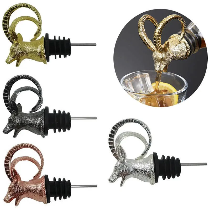 

Zinc Alloy Antelope Wine Aerators Pourer for Home Kitchen Animal Wine Pourer Spout Dispenser Wine Stopper Bottle Pourer