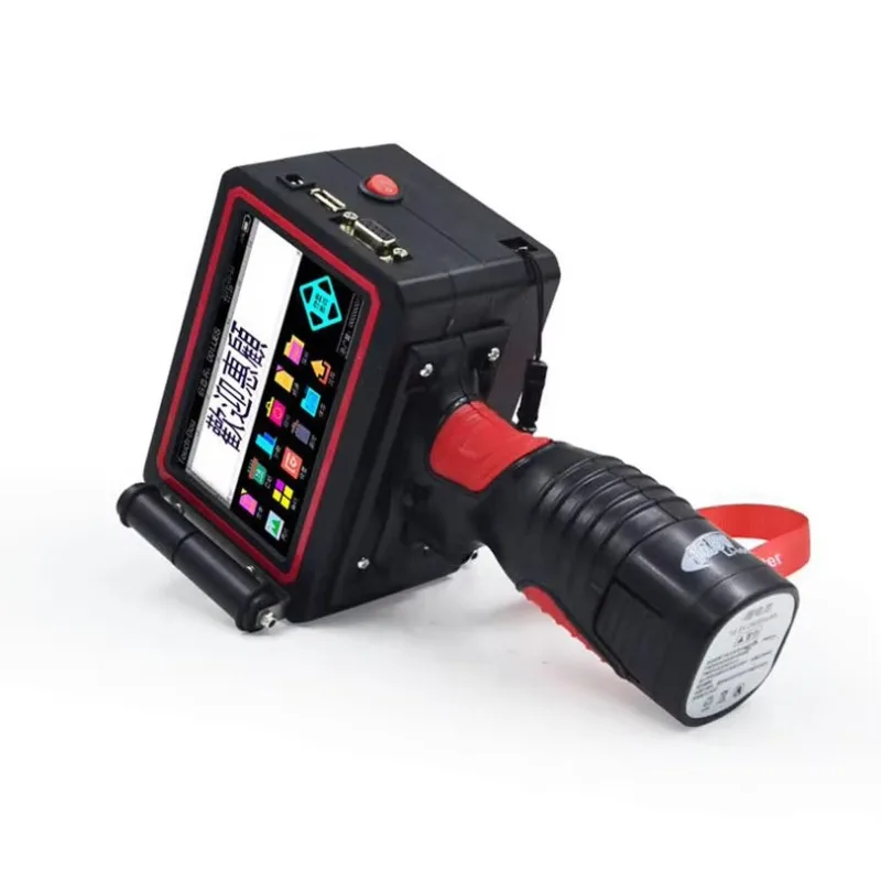 Handheld Inkjet Printer 5cm Double Nozzle Portable Mini Ink Coding Machine for Production Date Logo Plastic Wood Metal Glass