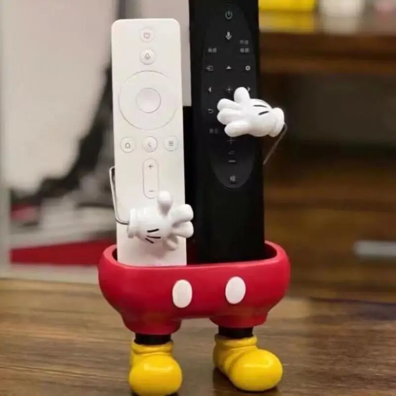 New Kawaii Miniso Mickey Cute Remote Control Storage Cell Phone Holder Multifunctional Desktop Ornaments Placed Shelf Decoration