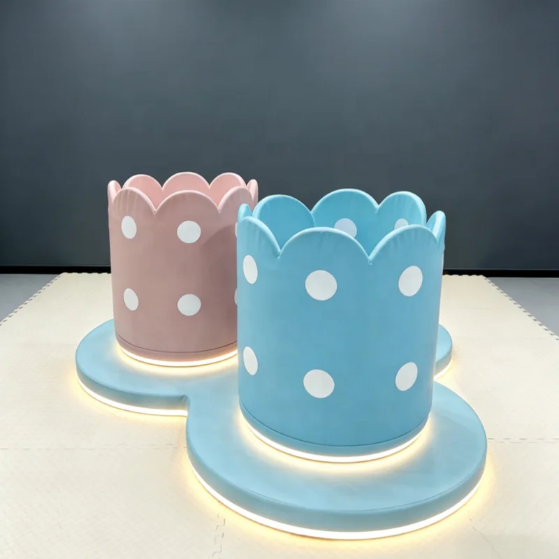 Lightweight Indoor Amusement Equipment Kids Sensory Rotating Seats Soft Amusement is suitable for party rental shopping mall