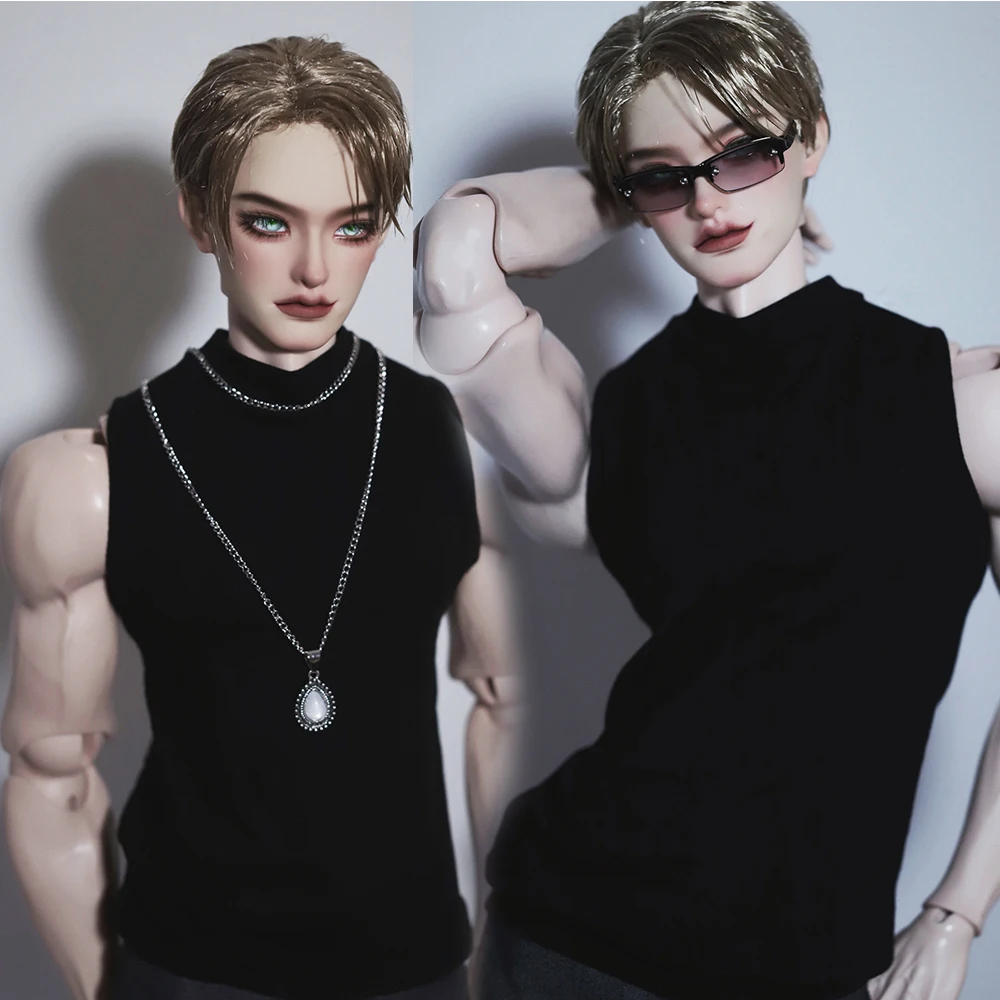 D09-P399 children handmade toy 1/4 1/3 SD17 uncle SSDF ID75 bjd doll clothes Sleeveless black inner top 1pcs