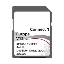 2022 Connect 1 LCN1 V12 Tarjeta de memoria SD Actualización Europa Reino Unido Mapa Plug and Play para Nissan Qashqai Juke Note Car Sat Nav