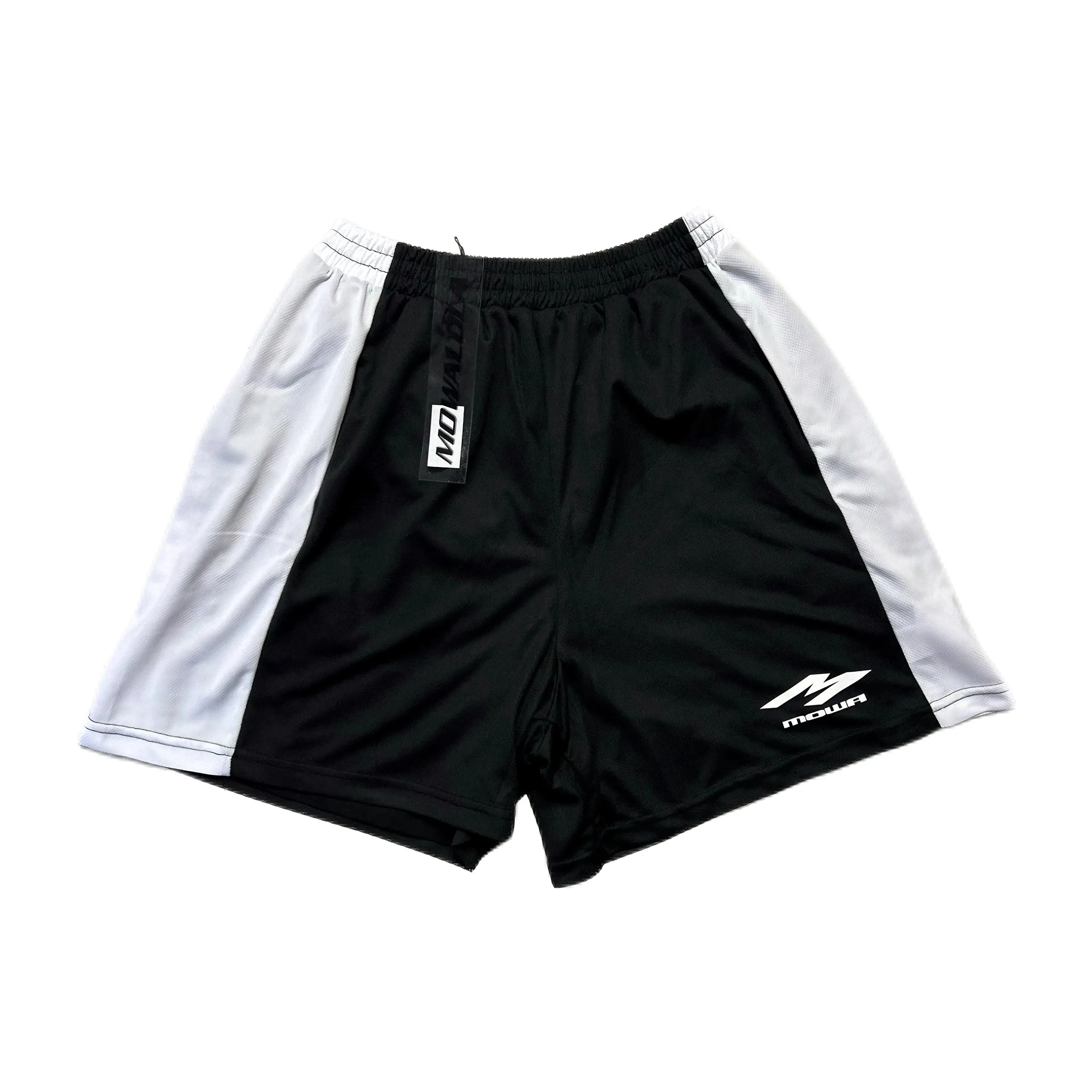 

2025 Mowalola YVL style contrasting color patchwork print sports ball loose casual shorts DK1078