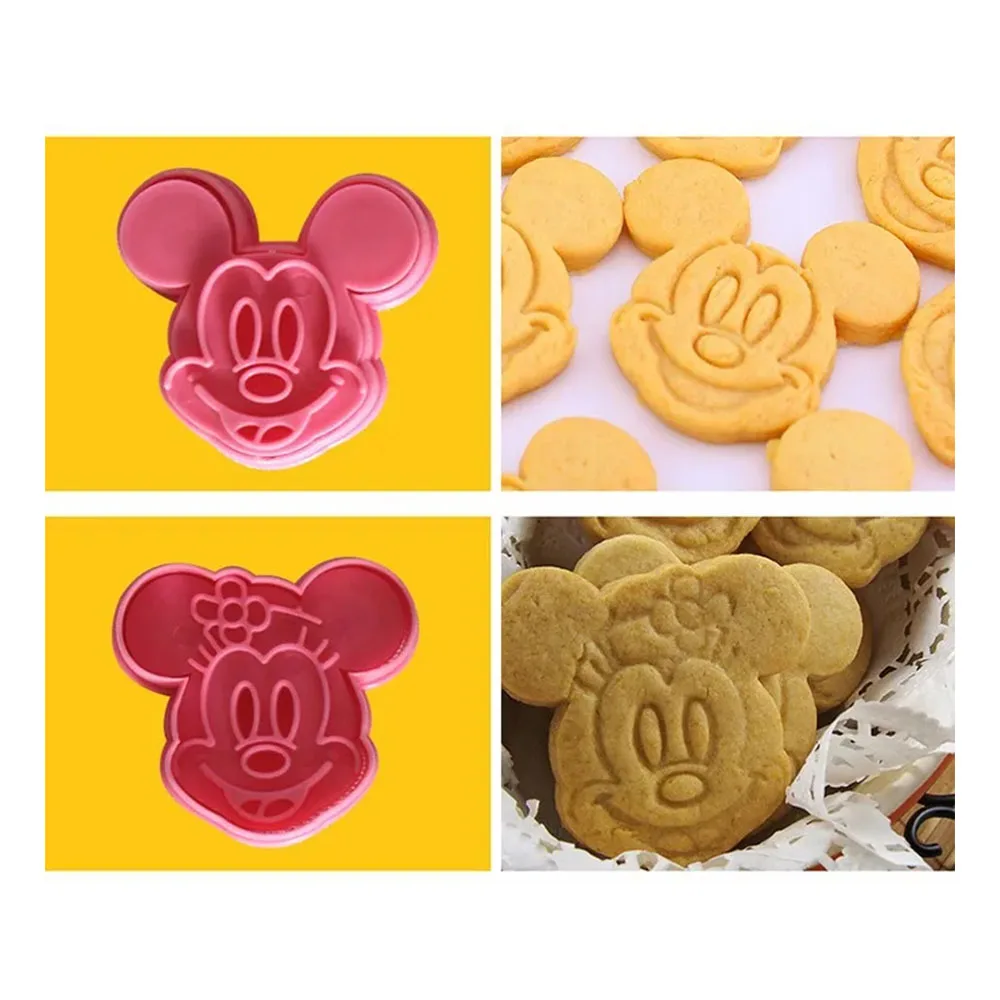 Disney-Mickey Mouse forma na ciasto biszkoptowe, ryż i warzywa, forma plastikowa z kreskówek, dekoracja urodzinowa, DIY, 3D panna młoda