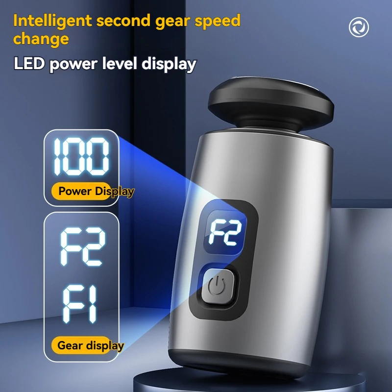 Men's Electric Shaver Mini Portable Rechargeable Shaver Car-Charging Compact Razor Travel Shaver Gift for Boyfriend Father