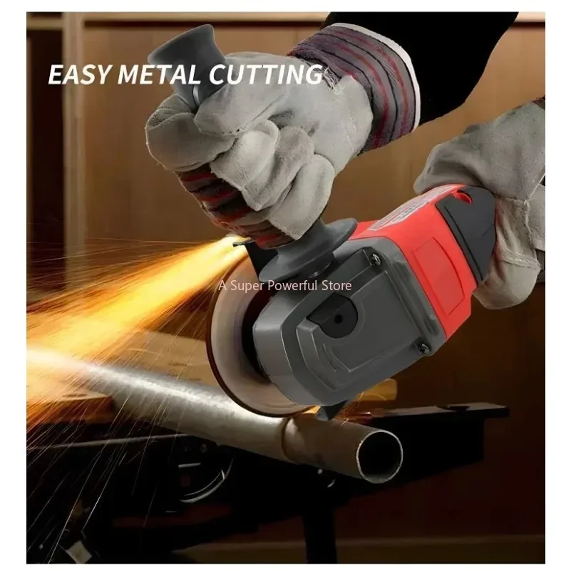 

125mm Brushless Angle Grinder for Milwaukee 18V Battery Electric Wireless Polishing Grinding Variable Speed Cutting Power Tools