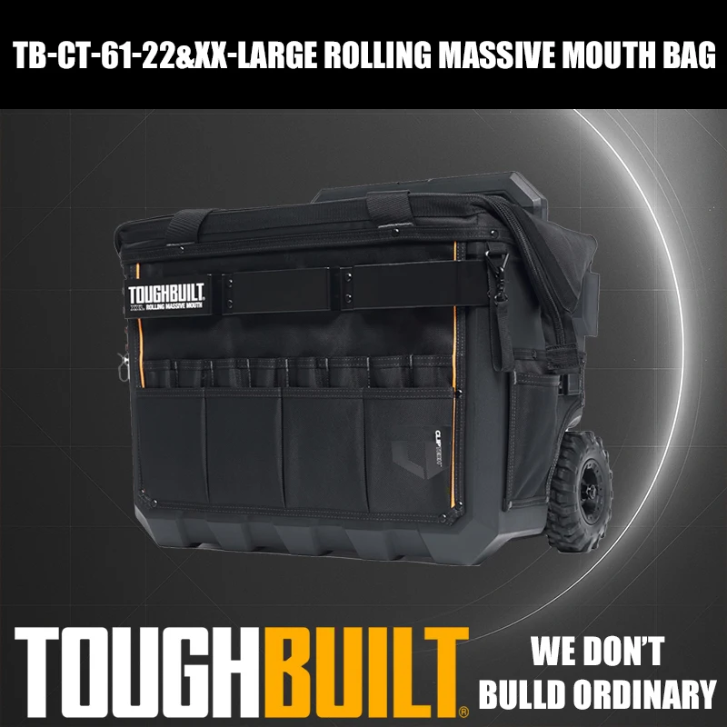حقيبة أدوات متعددة الوظائف كبيرة الحجم TB-CT-61-14/18/22 كبيرة/X-Large/XX-Large ذات فم كبير مع عجلات وقاعدة صلبة مقاومة للماء #3