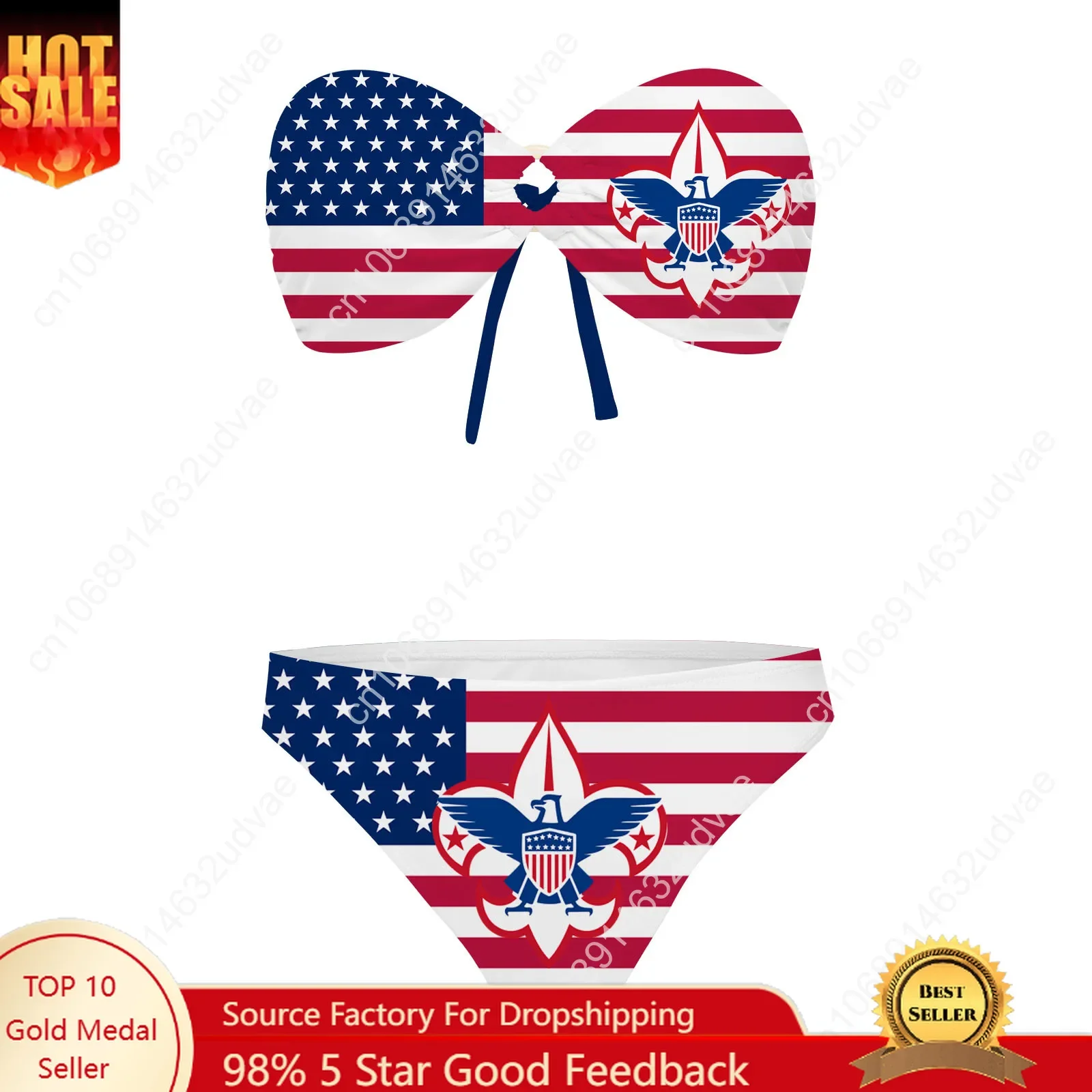 

Scouts of America Strapless Swimsuit Womens Bathing Suits Personalized Fashion Swimwear Pool Party Bikini Customize Beachwear
