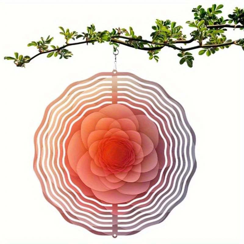 CIFBUY Wind Chime Outdoor Hanging 360 Degree Rotating Hook Patio Balcony Yard Garden Decor Metal Art Craft Home Ornament
