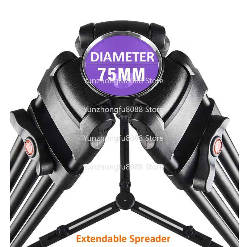 160Cm Professional Broadcast Heavy Duty Camera Tripod with Fluid Head for Camera