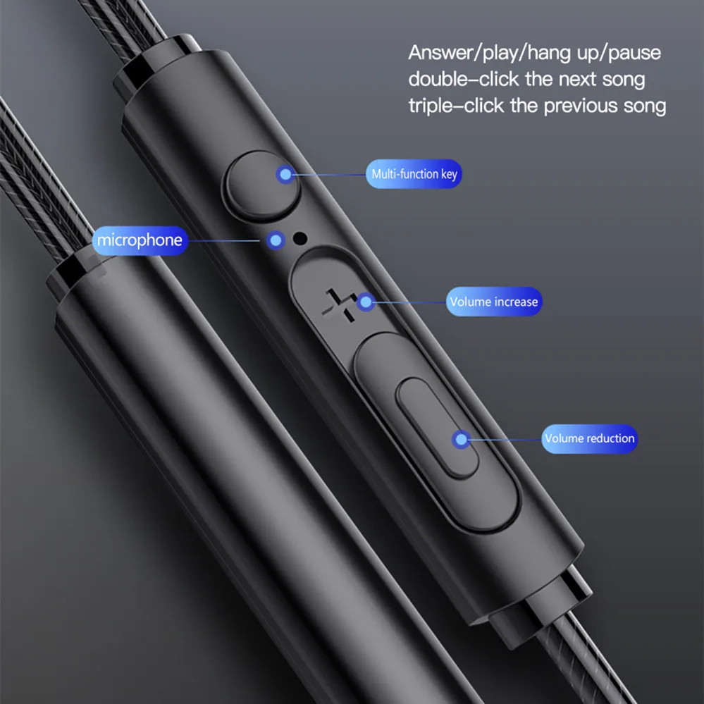 Olaf 3.5mm tipo c fone de ouvido handsfree com fio com microfone fones baixo estéreo alta fidelidade jogos para samsung xiaomi tablet