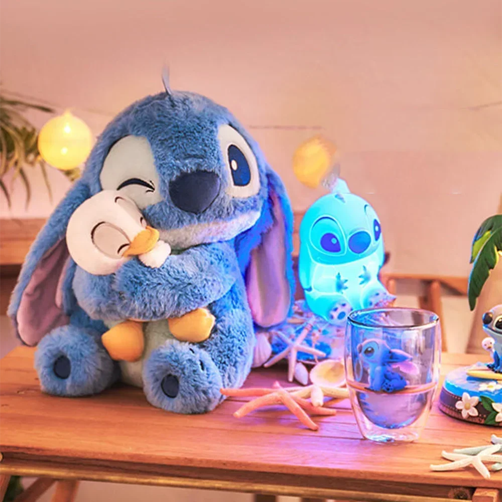 Disney Figure Stitch Beach Sunset Series Plush Toy/night Lamp/cup/tote Bag/plush Pen Bag Stitch Peripheries Toy Birthday Gift