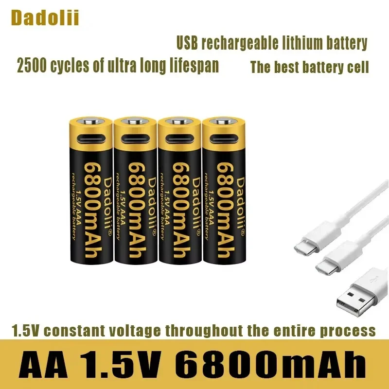 Dadoli original USB rechargeable lithium-ion battery, 1.5V AA battery, 6800mAh/lithium-ion, toy, MP3 player, keyboard