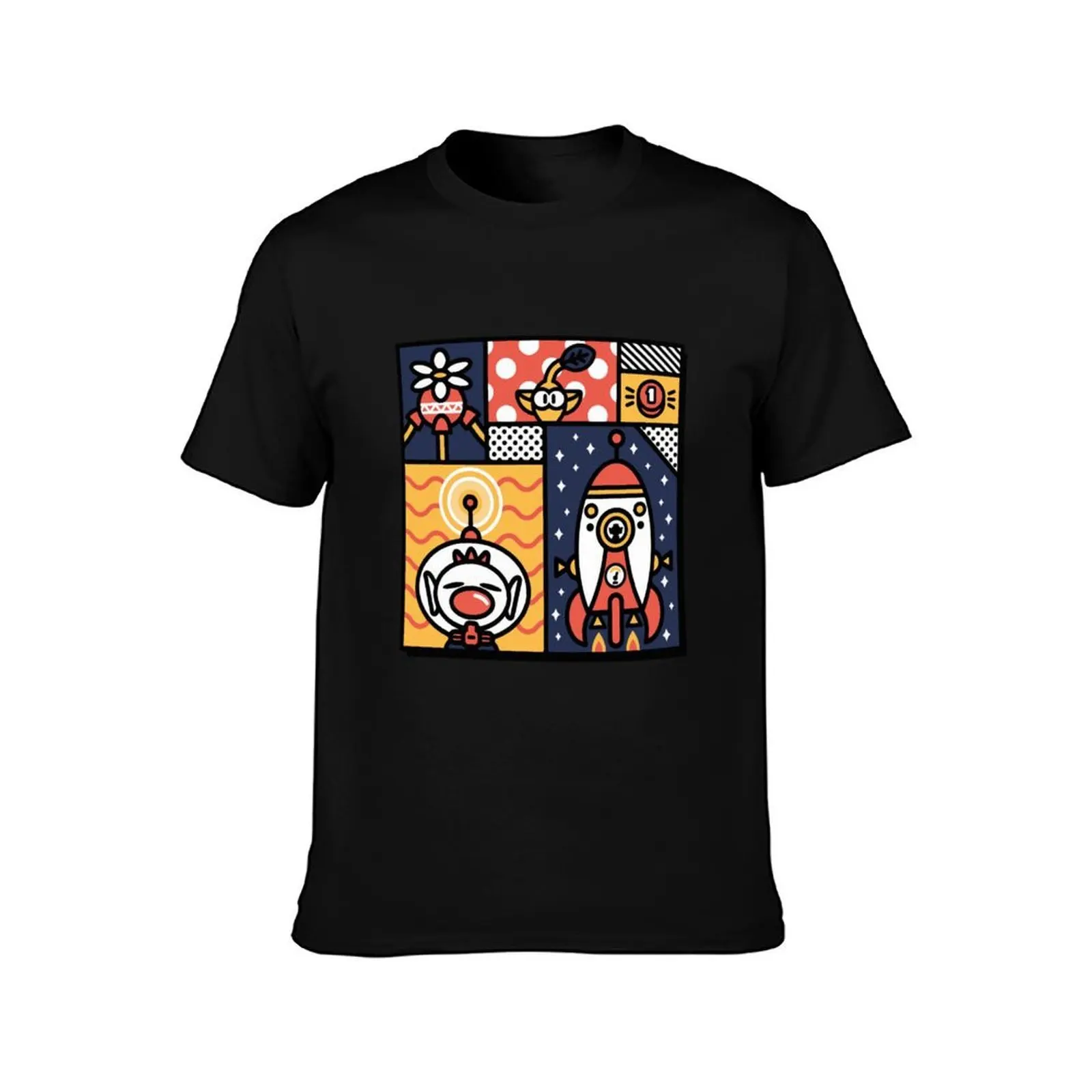Pikmin 4 T-Shirt, Summer Casual Cotton Tee, Oversized Streetwear Tops, Vintage Graphic Print, Loose Fit Short Sleeve