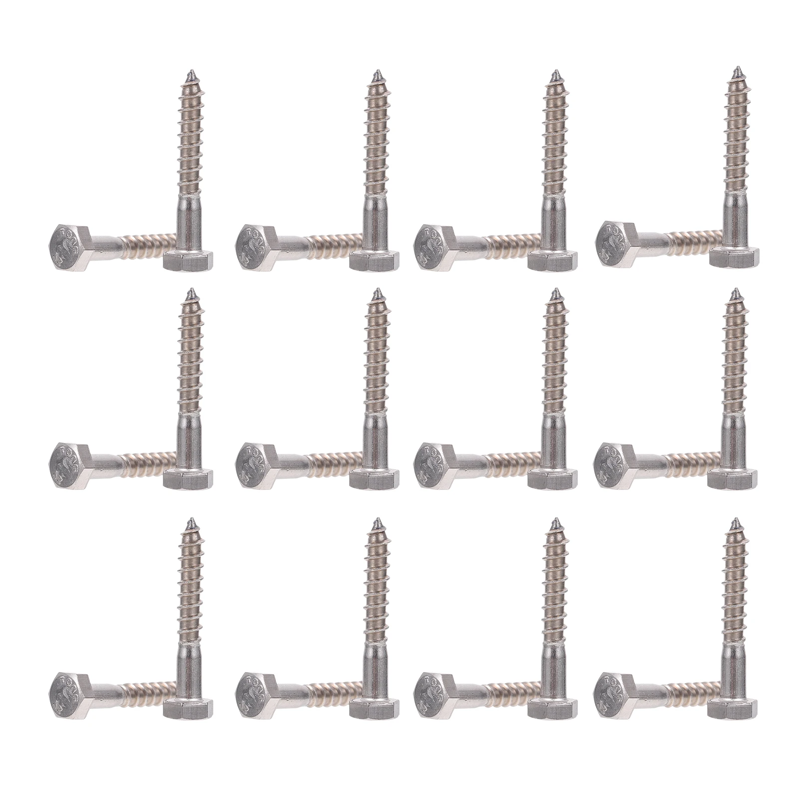 

25pcs Stainless Steel Screws Hex Self Tapping Bolts Heavy Duty Rustproof For Furniture Wood Office Pet Outdoor Use M6X40