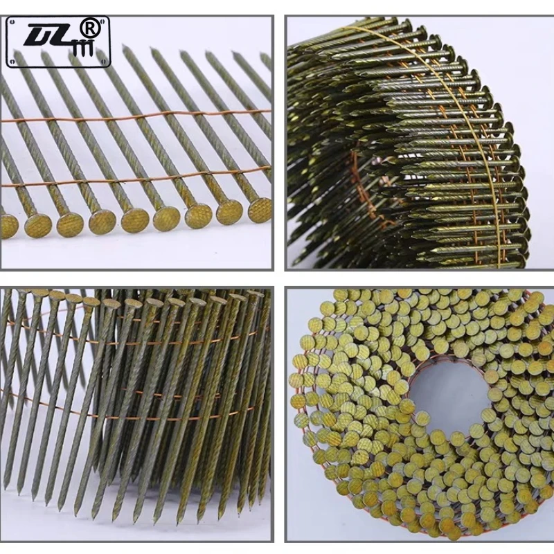 

15-Degree Siding Nails 130mm Wire Collated Coil Nail Smooth Shank for Wooden Pallet Pneumatic Nail Gun Use 25mm-130mm