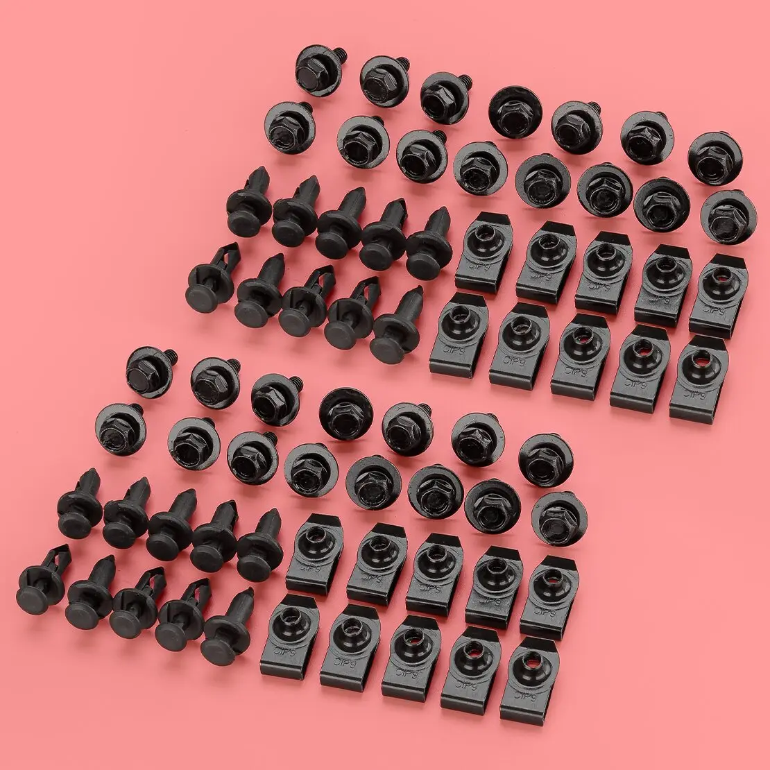 147163194 70Pcs Body Bolts & U-nut Clips M6 Engine Under Cover Splash Shield Guard Fastener Retainer Clips Fit For Chrysler
