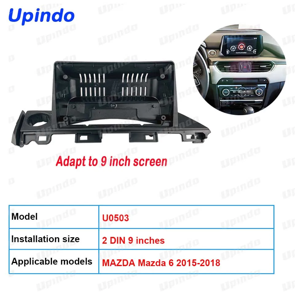 

9" Android Car Stereo Head Unit Dash Kit for Mazda 6 2015-2018 2 Din Radio GPS Bluetooth ABS Fascia Panel Frame Installation
