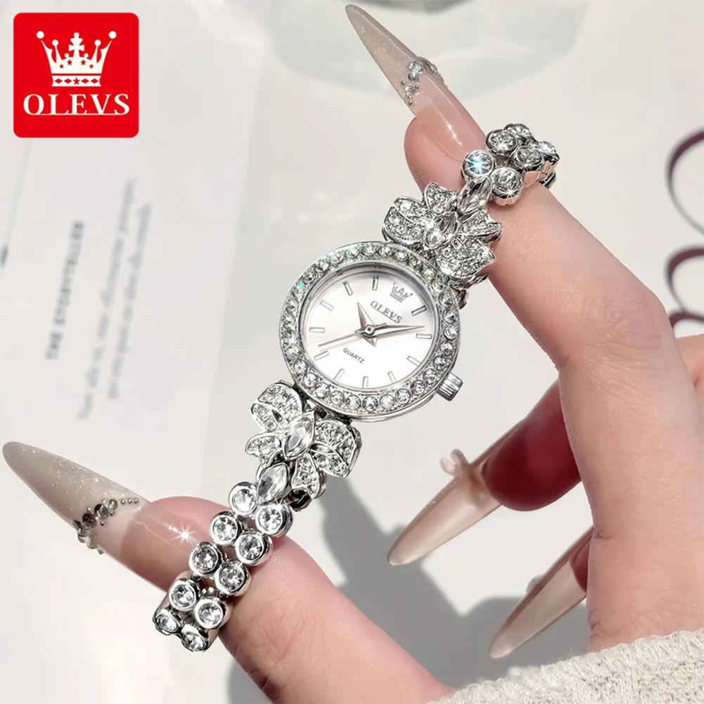 OLEVS Womens Watch Luxury Elegant Simple Quartz Watch Waterproof Luminous Ladies Watch Original Watches For Woman Reloj 5887