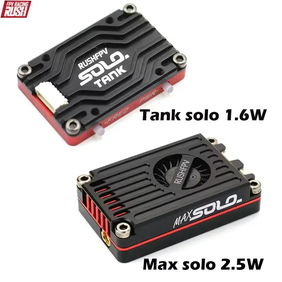 RUSH TANK MAX SOLO 2,5 W 5,8 GHz FPV Videosender VTX 48CH Long Range für RC Drohnen Starrflügelflugzeuge DIY mit CNC-Gehäuse