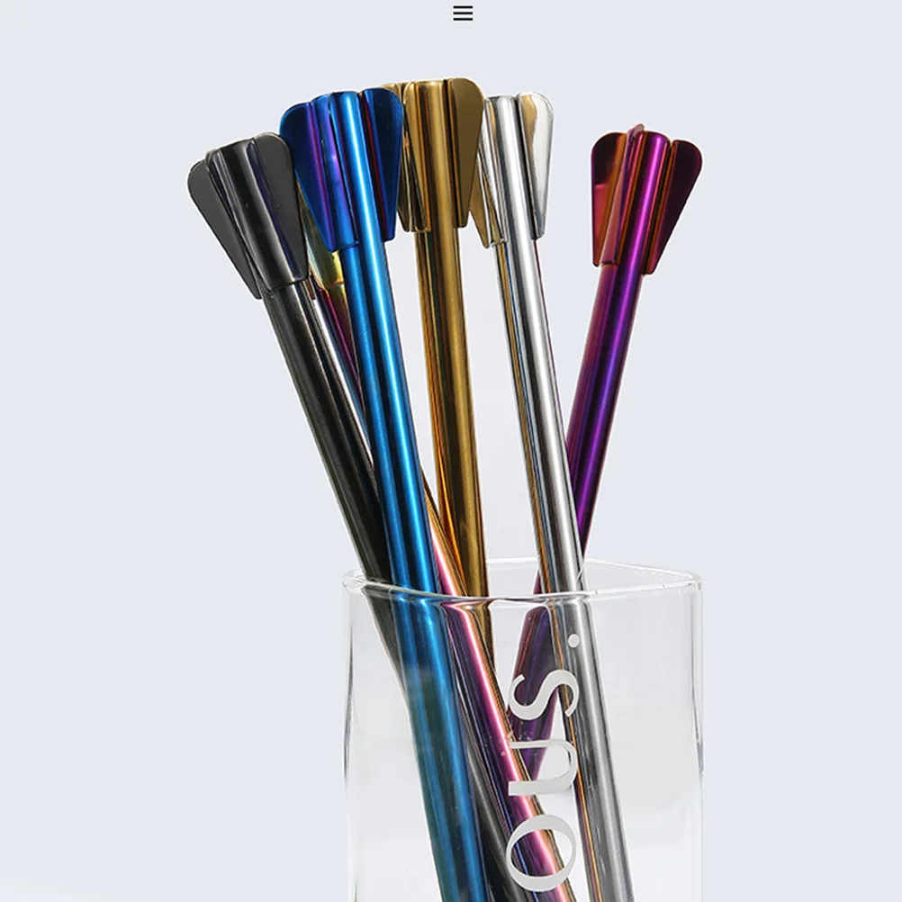 

4pcs Stainless Steel Straws Reusable Colored Drinking Straw Stirrer For Drinks Milkshakes Ice Cream Sundaes Outdoor