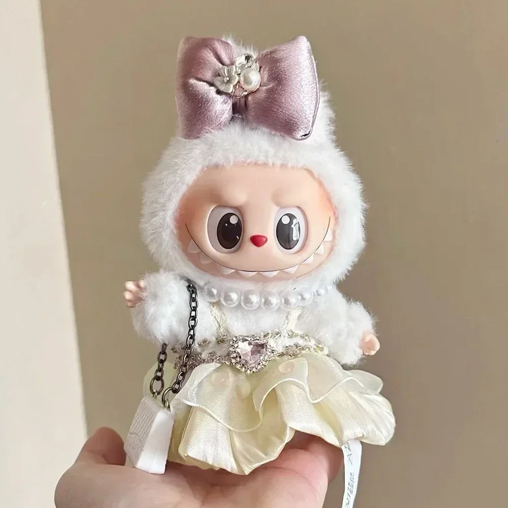 

Для Кореи Kpop Exo 15-17 см Labubu Idol V1 V2 новая юбка в китайском стиле, одежда в подарок, мини-плюшевая кукольная одежда, аксессуары для наряда