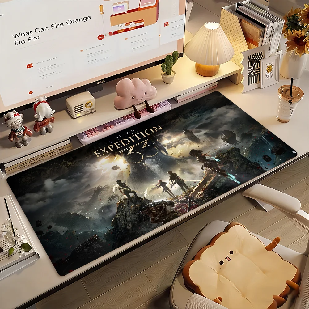 Game Clair Obscur Expedition 33 Mouse Pad de borracha antiderrapante para jogadores, tapete de computador, decoração, tapete de mesa, laptop, escritório, grande