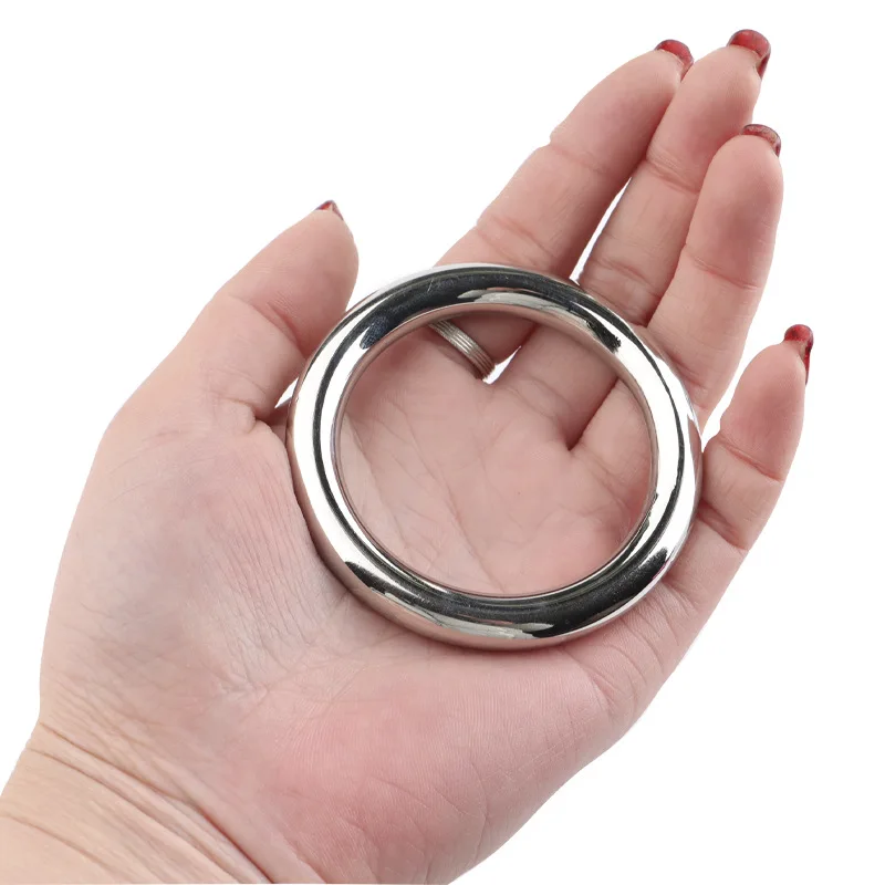 3 Size Stainless Steel Metal Men Cock Ring Adult Sex Scrotum Binding Ejaculation Delay Device Glans Erection Sperm Locking Ring