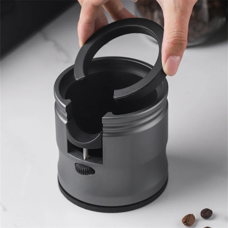 Aluminum Coffee Tamper Stand for Coffee Machine and Coffee Tamper Coffee Tool Storage Base Adjustable Tamping Stand