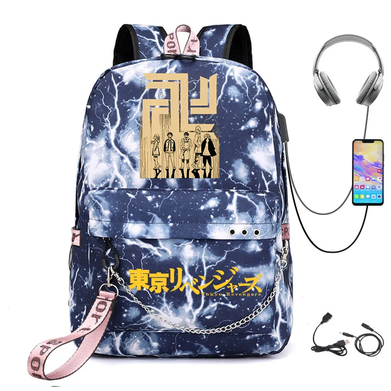 Tokyo Revengers bolsas de ocio para adolescentes, mochilas escolares con estampado de dibujos animados para niños y niñas, bolsas de viaje al aire libre