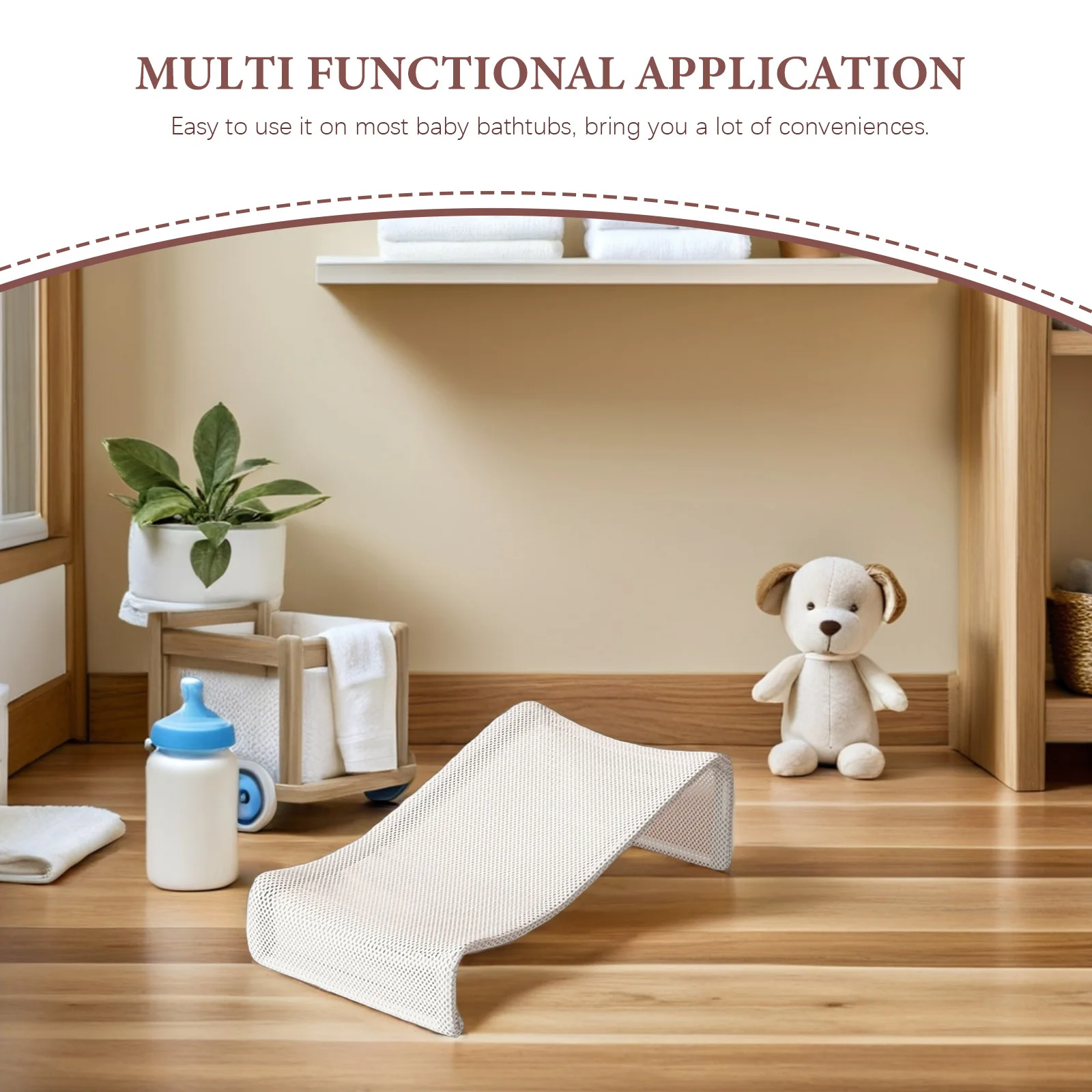 شبكة دعم مقعد حمام الطفل مناسبة عالميًا لأحواض الاستحمام تحافظ على سلامة الرضع ومريحة ولا مزيد من البكاء أثناء الحمام، جديد تمامًا