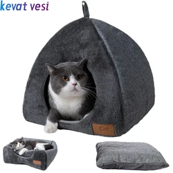 Winter Warm Cat Bed Comfortable Foldable Cat's House Plush Pet Soft Bed Sofa for Small Medium Dogs Cats Puppy Sleep Cushion Nest