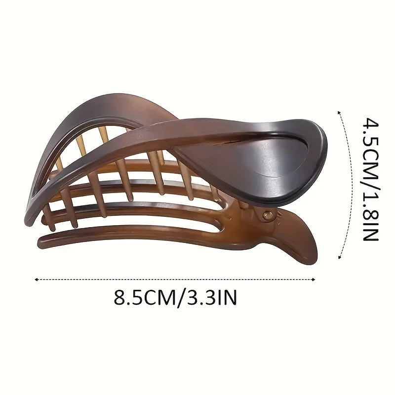 Frosted8シンプルデザイン シャークダックビルヘアクリップ バックオブ