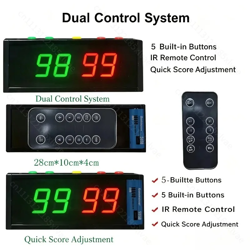LED Electronic Flip Scoreboard Built-in Timer Digital Score Display Multi-Sport Equipment For Billiard Table Game Tournament