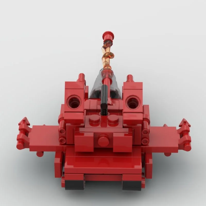 Tanque de lobo rojo, edición mejorada de potencia de fuego completa, bloques de construcción MOC, serie militar, modelo de construcción, juguete para niños, regalo de vacaciones