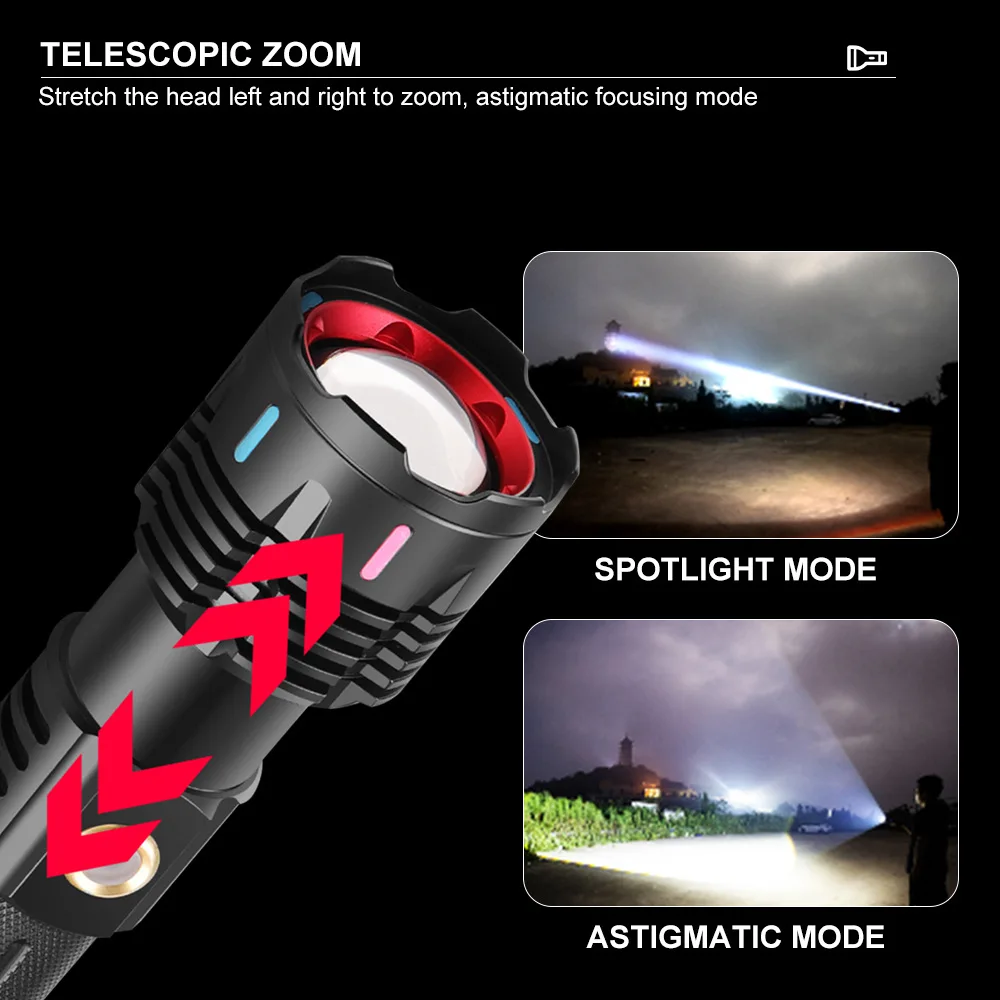 New 30W Ultra Bright White Laser Flashlight with Cool Design and 1500m USB Interface for Long-range Shooting