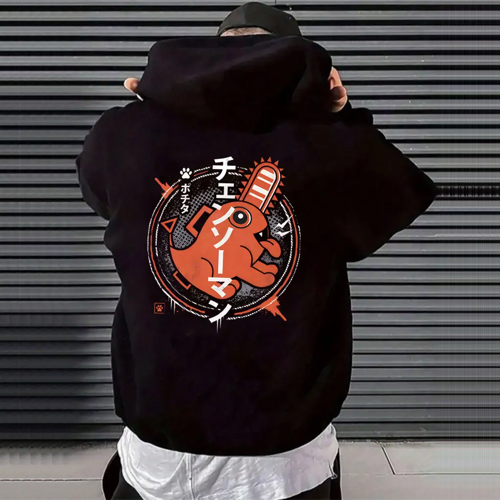 

Anime Chainsaw Man Denji Pochita Funny Hoodie Men Women Manga Casual Oversized Hooded Pullover Male Fashion Vintage Sweatshirt