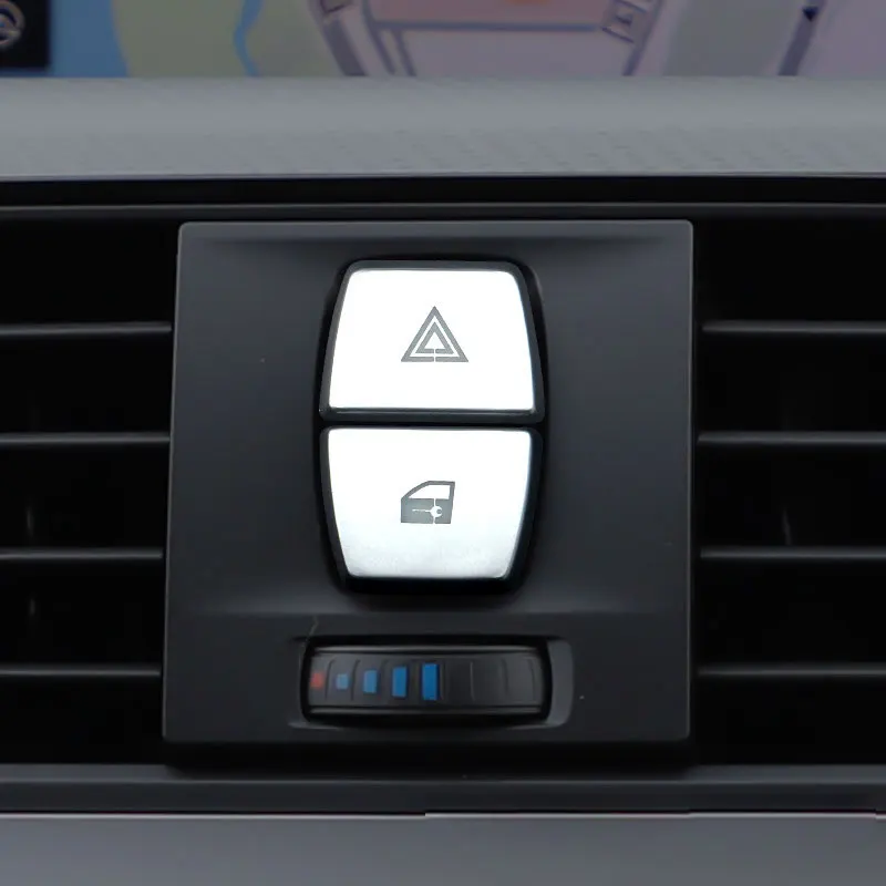 

For BMW 5 Series G30 F10 G60 One-Click Start Stop Button Sticker, Handbrake Cover, Multimedia Car Button Sticker