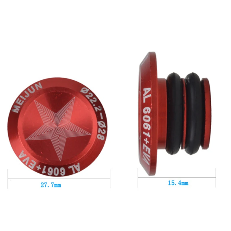 MEIJUN 2Pcs MTB Mountain Bicycle Bike Cycling Aluminum Alloy Handlebar Grips Plug Handle Grip Bar End Stoppers Red