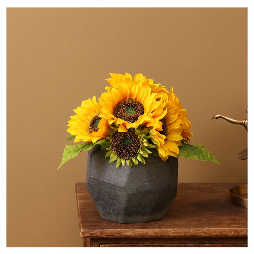 No Watering No Withering Sunflowers Bouquet For Long-lasting Beauty WeddingBouquet Silk Artificial Sunflowers Decoration