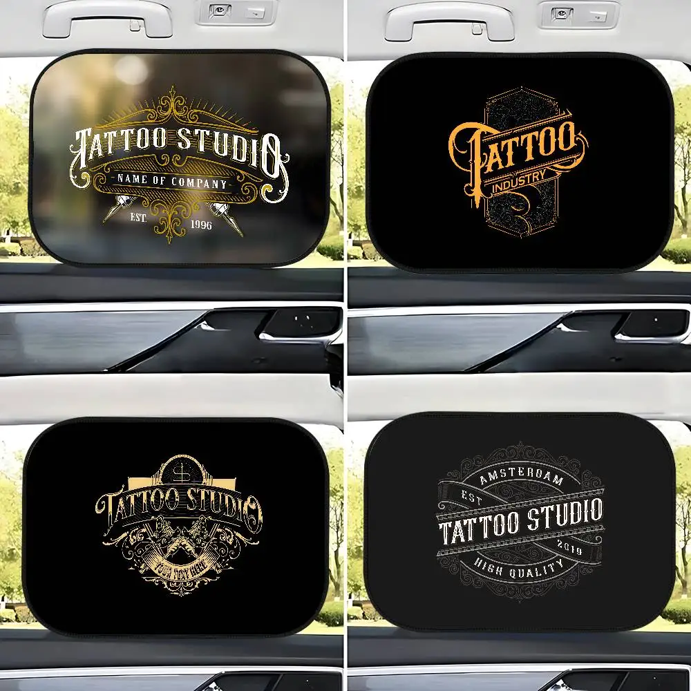 

Автомобильный солнцезащитный козырек с логотипом Tattoo Studio, универсальный складной козырек на лобовое стекло, авто солнцезащитный козырек, аксессуары