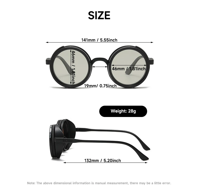 ND Dimmen Gläser Männer Polarisierte Sonnenbrille Frauen Fahren Angeln Brille Steampunk Outdoor Shades Retro Runde UV400 Sonnenbrille – Detail 7