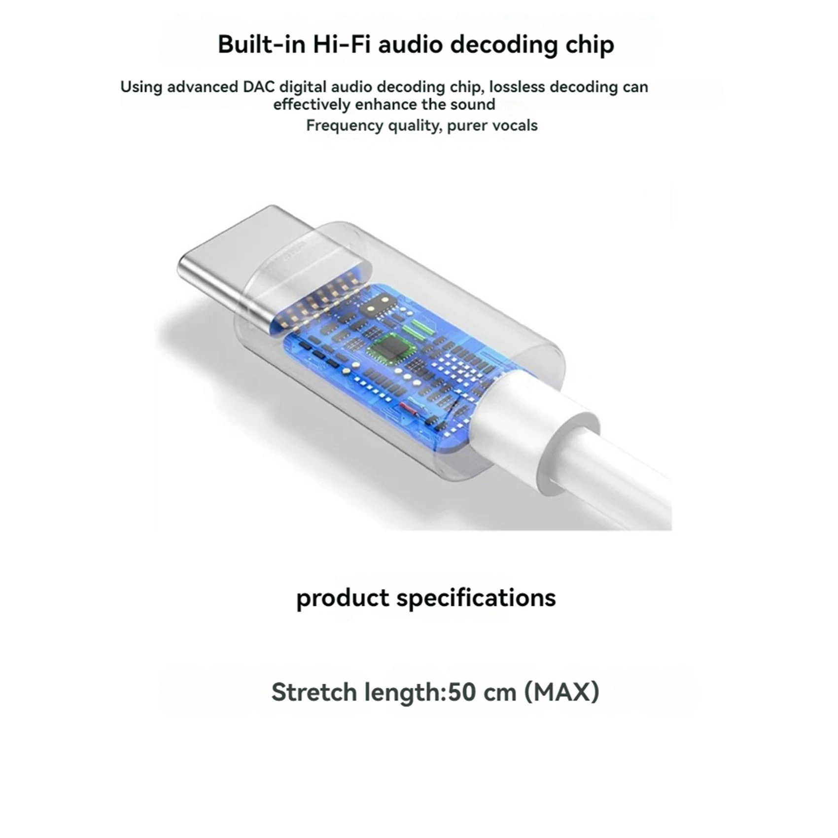 B76B 2X Audio Cable Type-C to 3.5mm for DJI OSMO Action 5 PRO/2/3/4/5 Camera Pocket 3 Mic Adapter