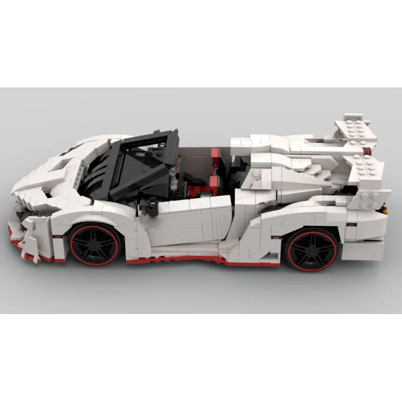 

MOC-249336 White New Sports Iconic Supercar Racing Building Block Model 1378 Parts MOC Boys Children Birthday Toy Gift