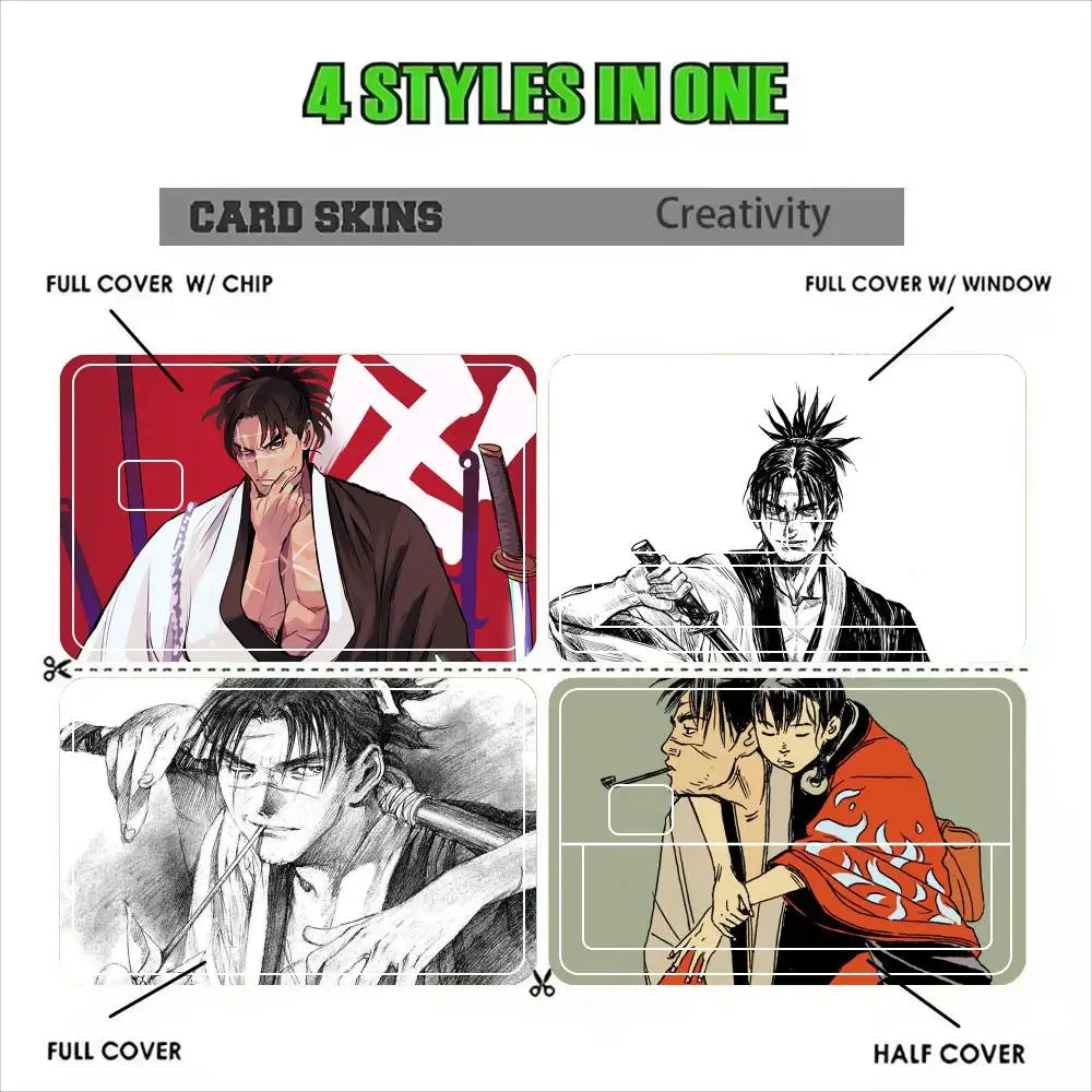 Manga Mugen no Juunin  Sticker Film Tape Skin for Credit Card Debit Card Waterproof Stickers Cartoon