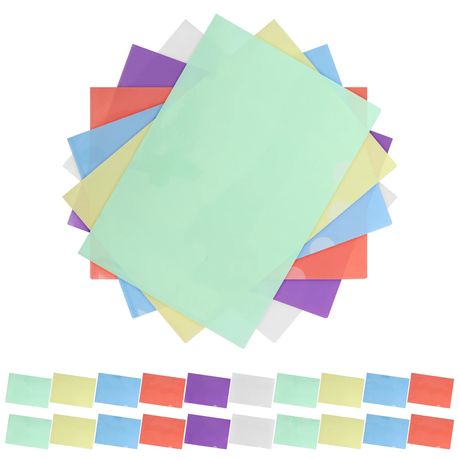 

36Pcs Clear Document Folder Set A4 Plastic Transparent Sleeves Report Covers Office School Paper Protectors Filing Organizers